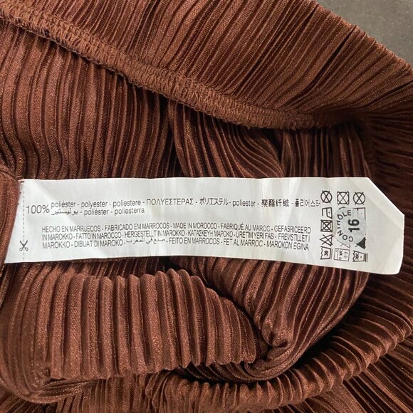 Zara | Brown Pleated Palazzo Pants |‎ Size Small Women's - Picture 7 of 12